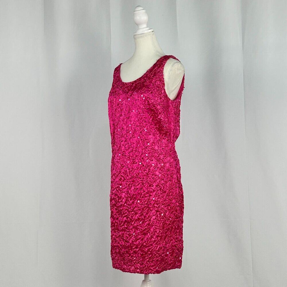 Charm Designs Pink Fuchsia Sparkle Sequin Mini Barbie Style Dress New Size 10